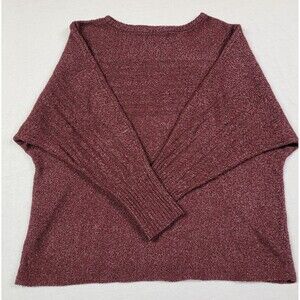 Maurices Women's Burgundy Long Sleeve Round Neck Knit Sweater Size XXL